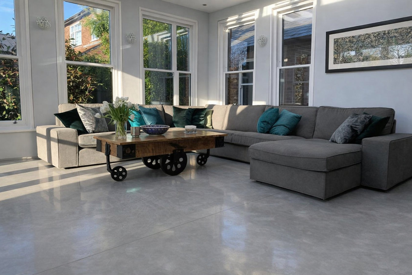 Concrete floor installation